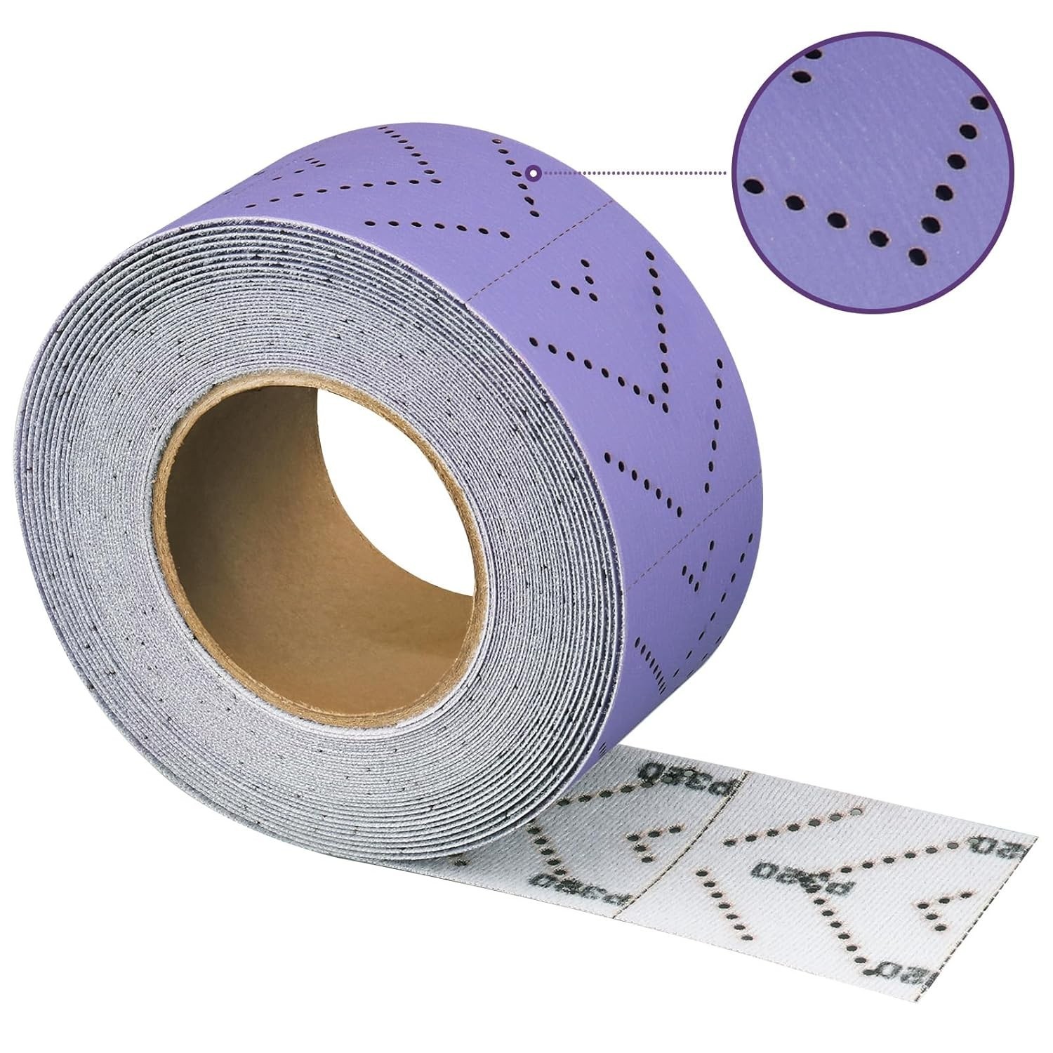 Purple Ceramic 320 Grit Sandpaper Roll, 2-3/4″ x 13 Yard, Hook & Loop Multi-H…