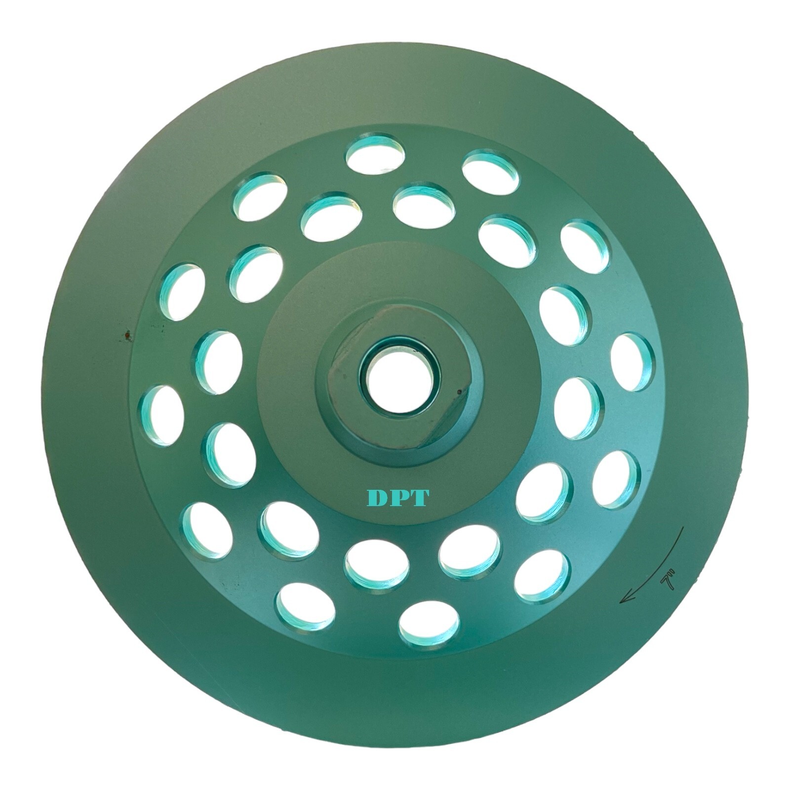 7″ Concrete Grinding Cup Double Row Wheels 28 Diamond Abrasive Seg 5/8″-11 Arbor