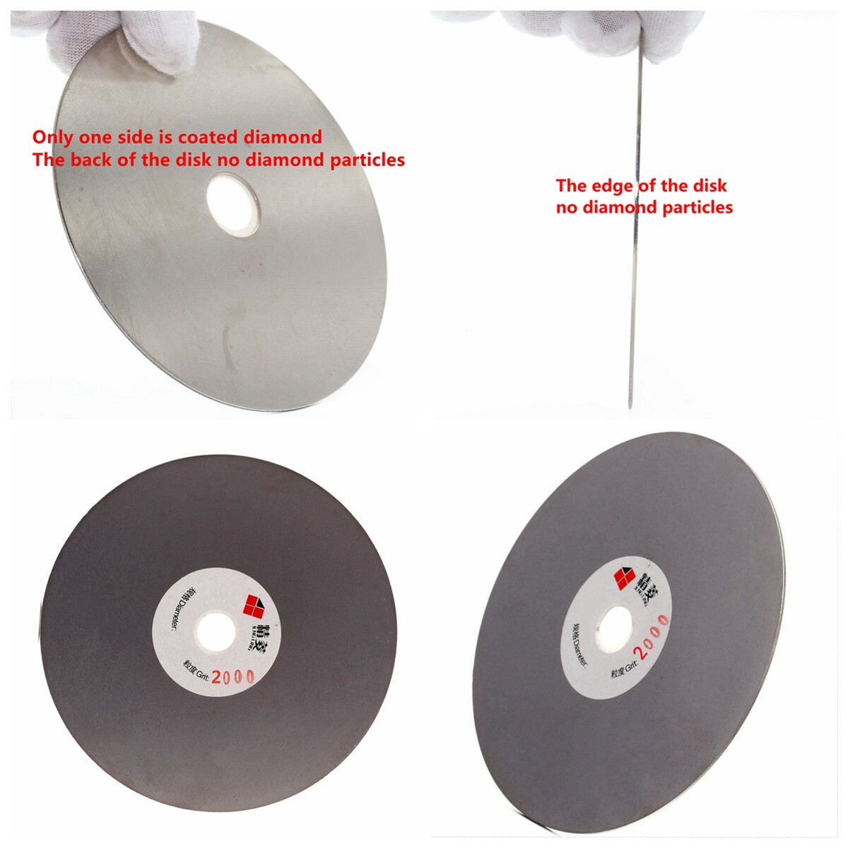 5″ inch 125mm Diamond Grinding Discs Grit 2000 Coated Flat Lap Disk for Grinder