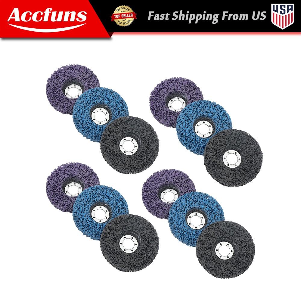 Diamond Grinding Discs 4 pieces each in blue, purple 12 Packs of 4-1/2′ x 7/8′
