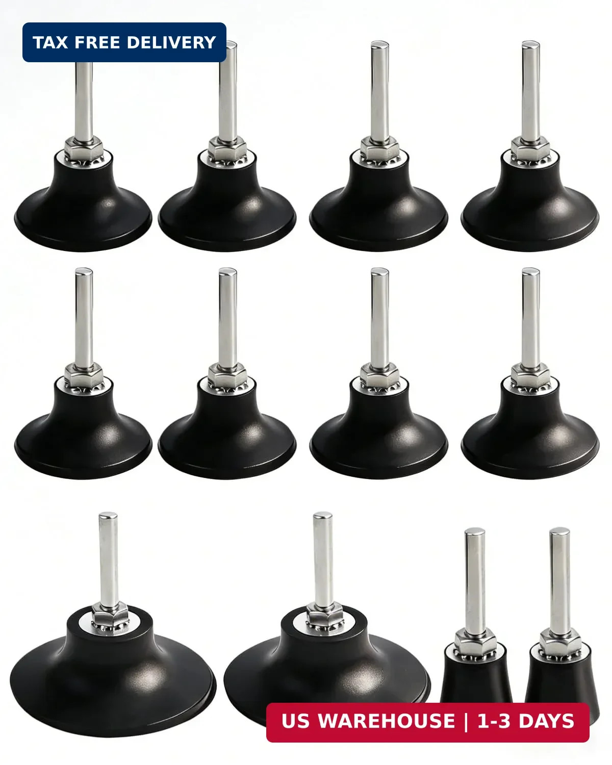 12pcs Quick Change Disc Pad Holder 1/2/3inch for Sanding Discs Roll Lock | 8pcs
