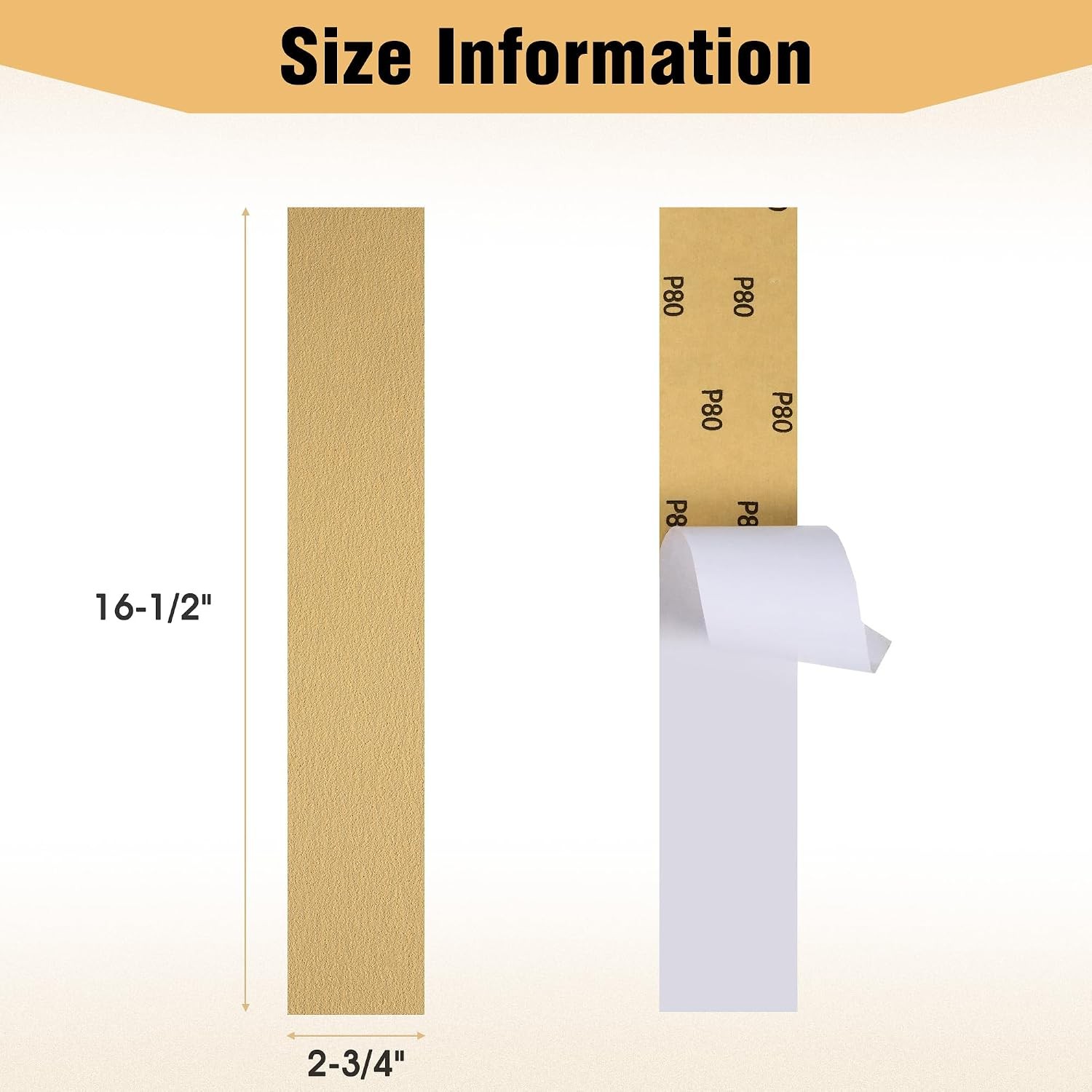 40 PCS 2-3/4″ x 16-1/2″ Long Board Sand Paper 80 Grit PSA Longboard Sandpaper