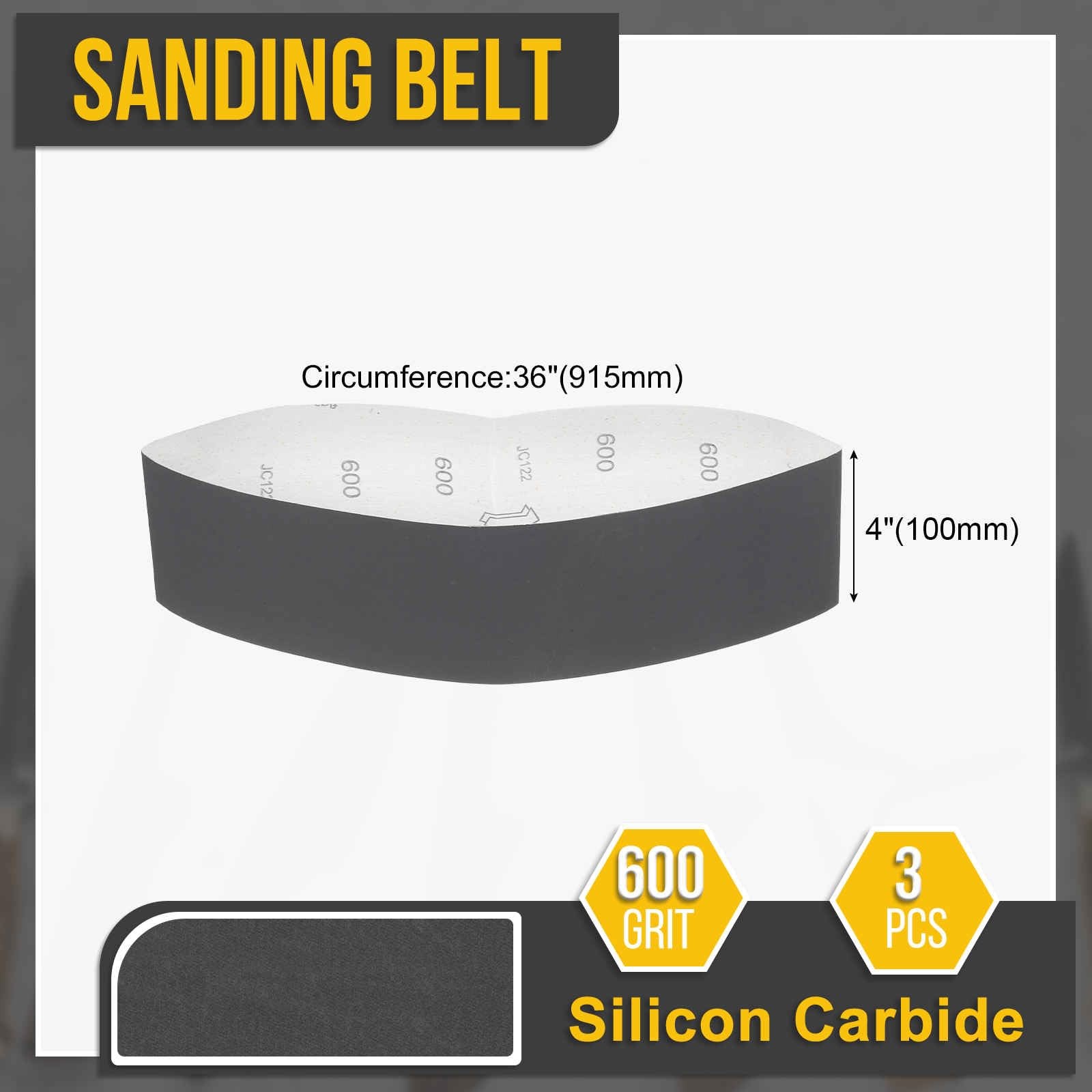 4 x 36 Inch Sanding Belt, 3 Pcs 600 Grit Silicon Carbide Knife Sharpener Belt…