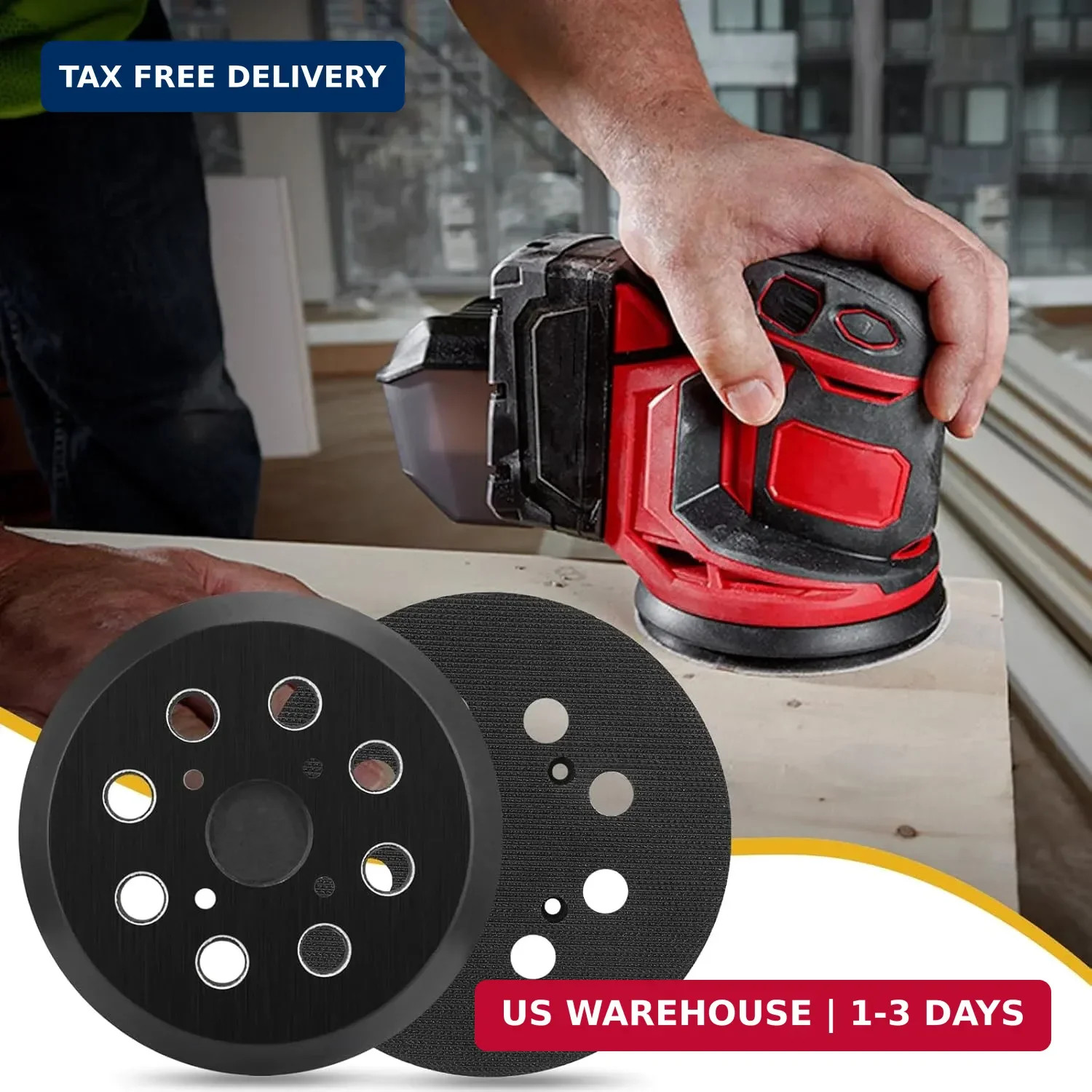 1 Pack 5″ 8 Hole Replacement Sander Pad Compatible with Milwaukee 6021-21 6034-2