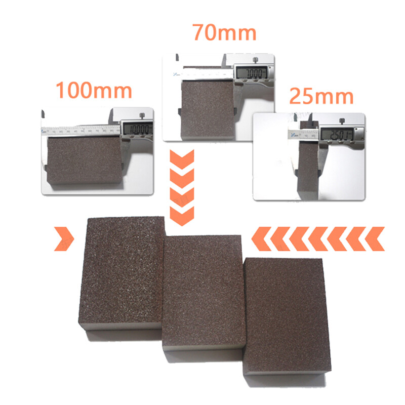 70*100*25mm Foam Sponge Sanding Block Kitchen Clean & Rust Remove Brush 120-400P