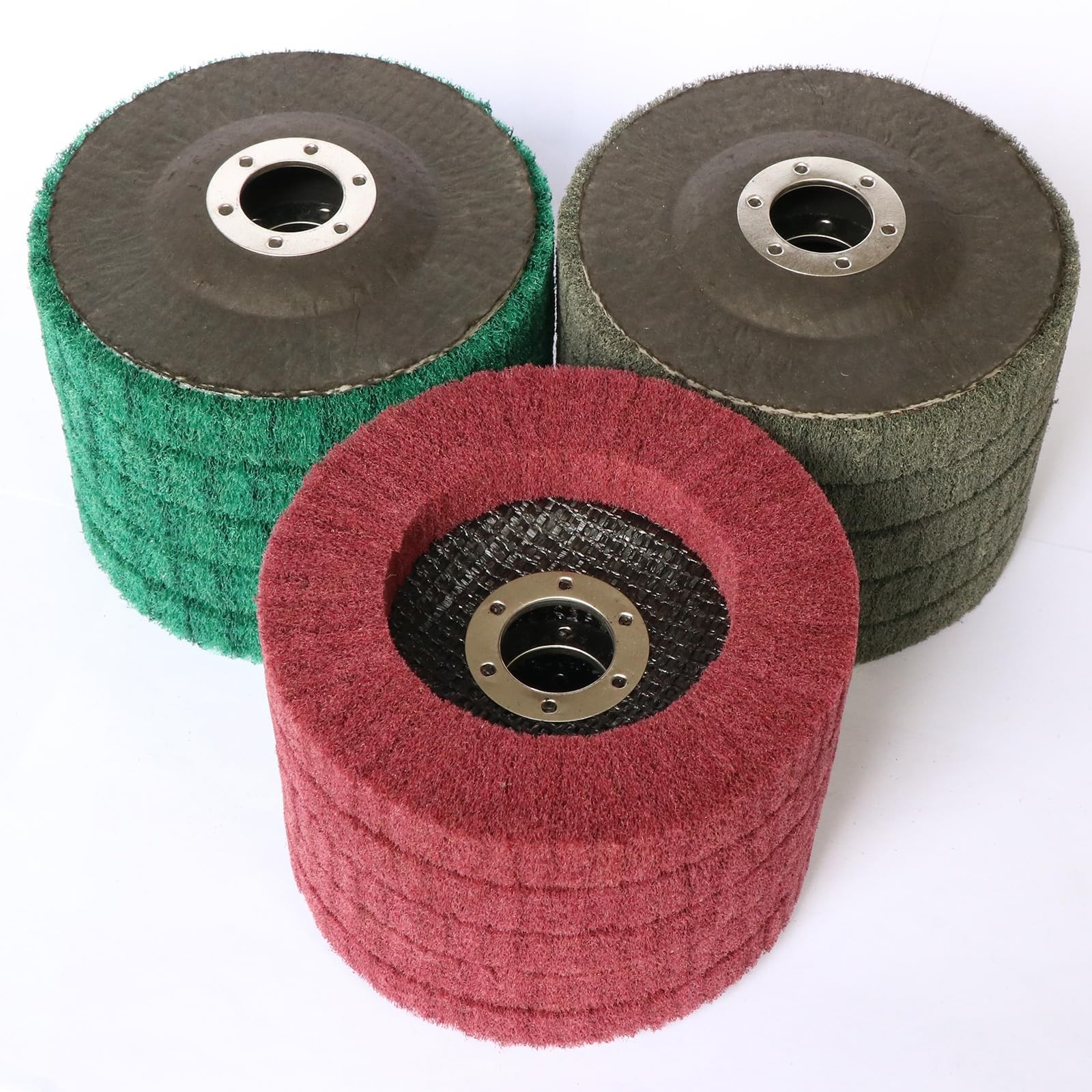 15Pcs 4.5″ x 7/8″ Nylon Fiber Flap Disc Polishing Grinding Wheel,Scouring pad…