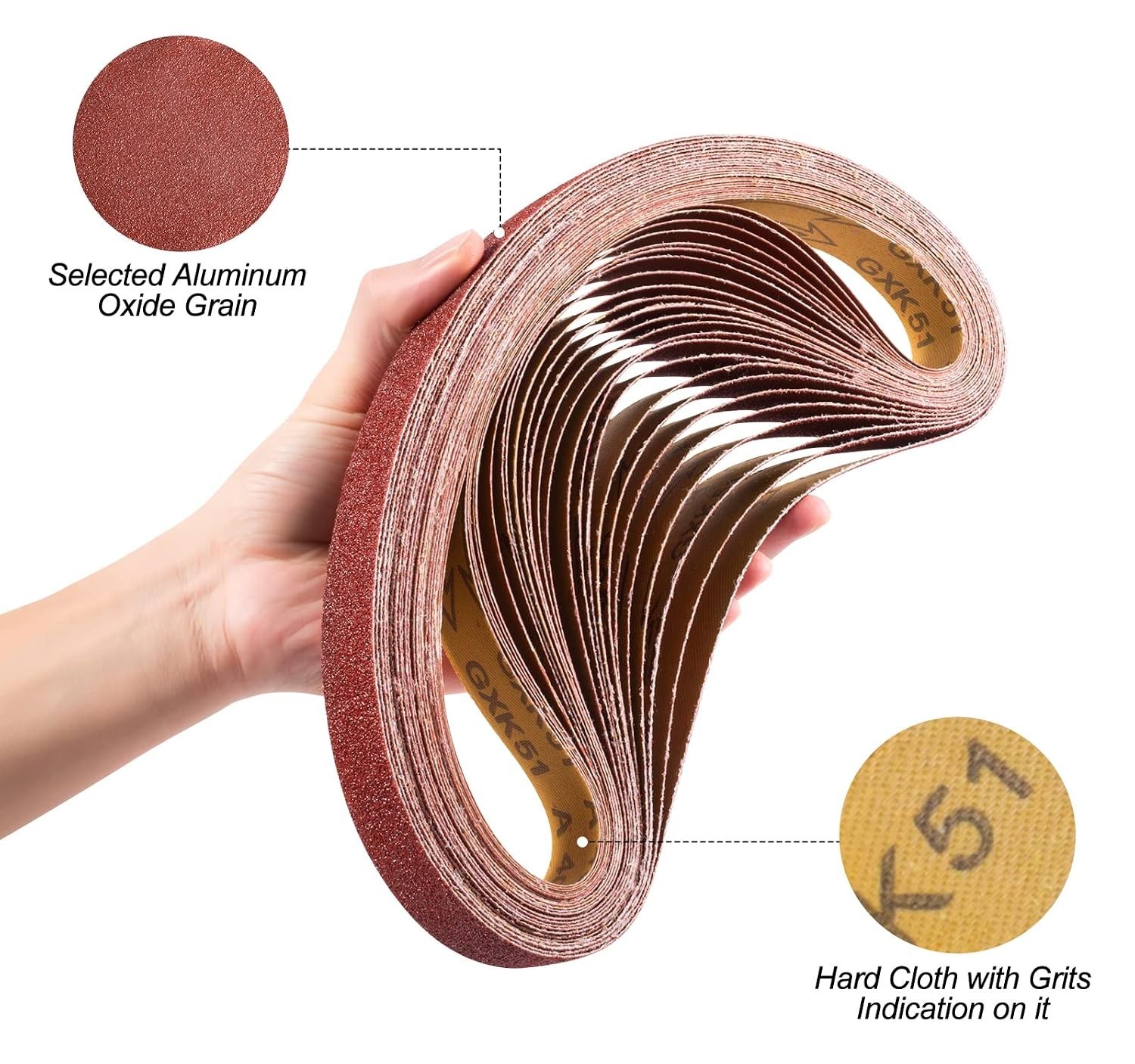 Heavy Duty 1×30 Inch Sanding Belts – 24PCS with Various Grits for All Projects