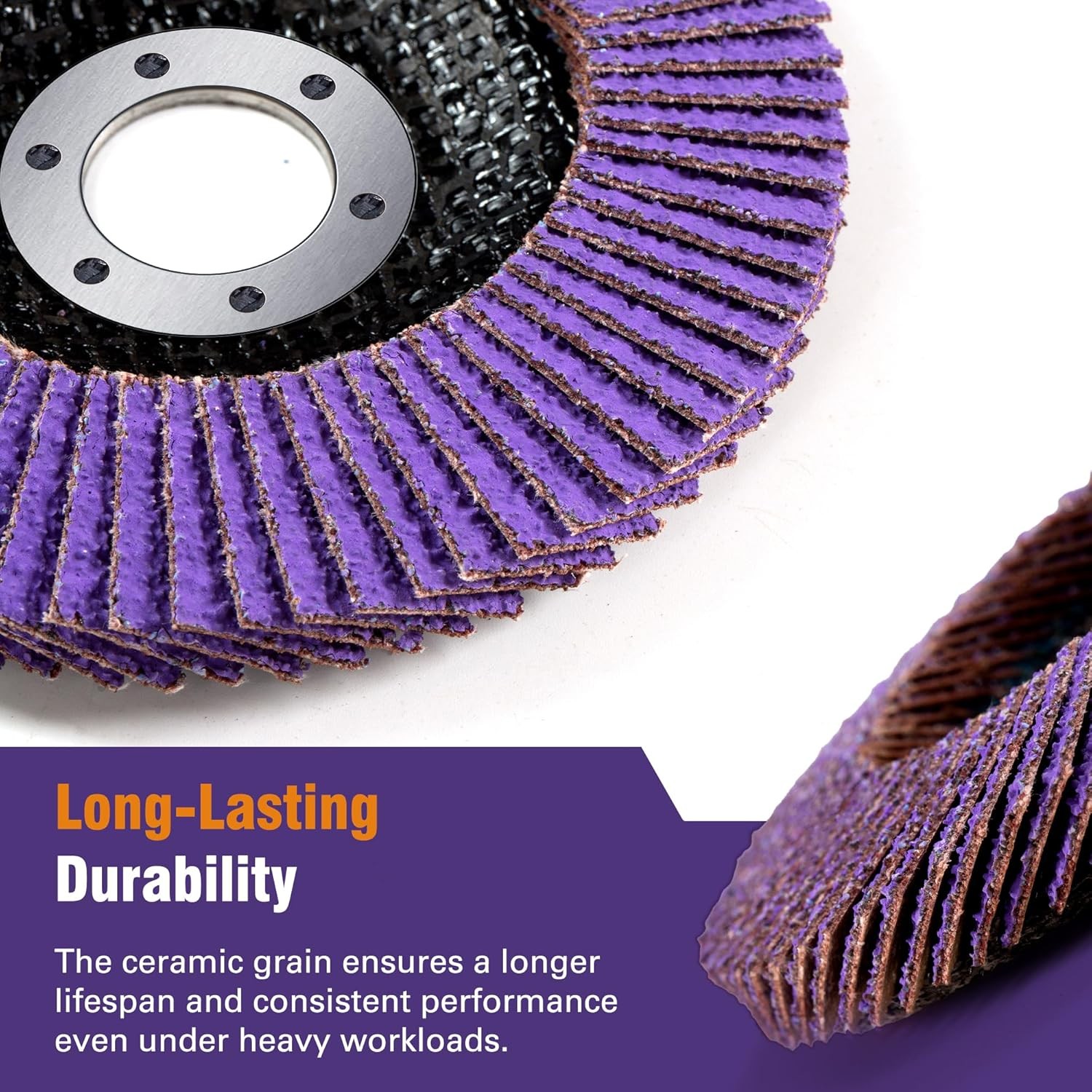 10 PACK 4-1/2″ x 7/8″ 60 Grit Purple Ceramic Flap Disc 4.5 in Grinding Wheel T29
