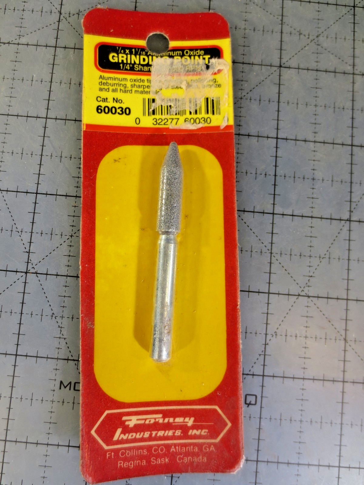 Forney Mounted Point, A15 1-1/16 x 1/4 In. Grinding Stone 60030 Forney 60030