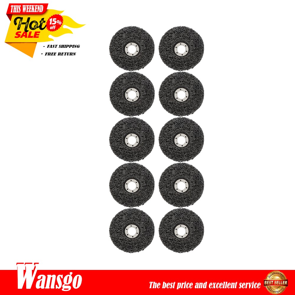 10 PCS 4-1/2″ x 7/8″ Black Diamond Grinding Discs Strip Discs for Angle Grinder