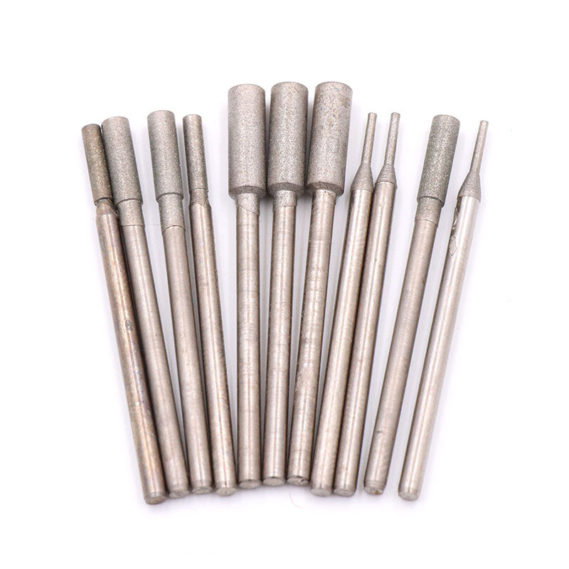 2.35mm Shank Cylindrical Grinding Head Jade Agate Polishing Tool 600/1200 Grit