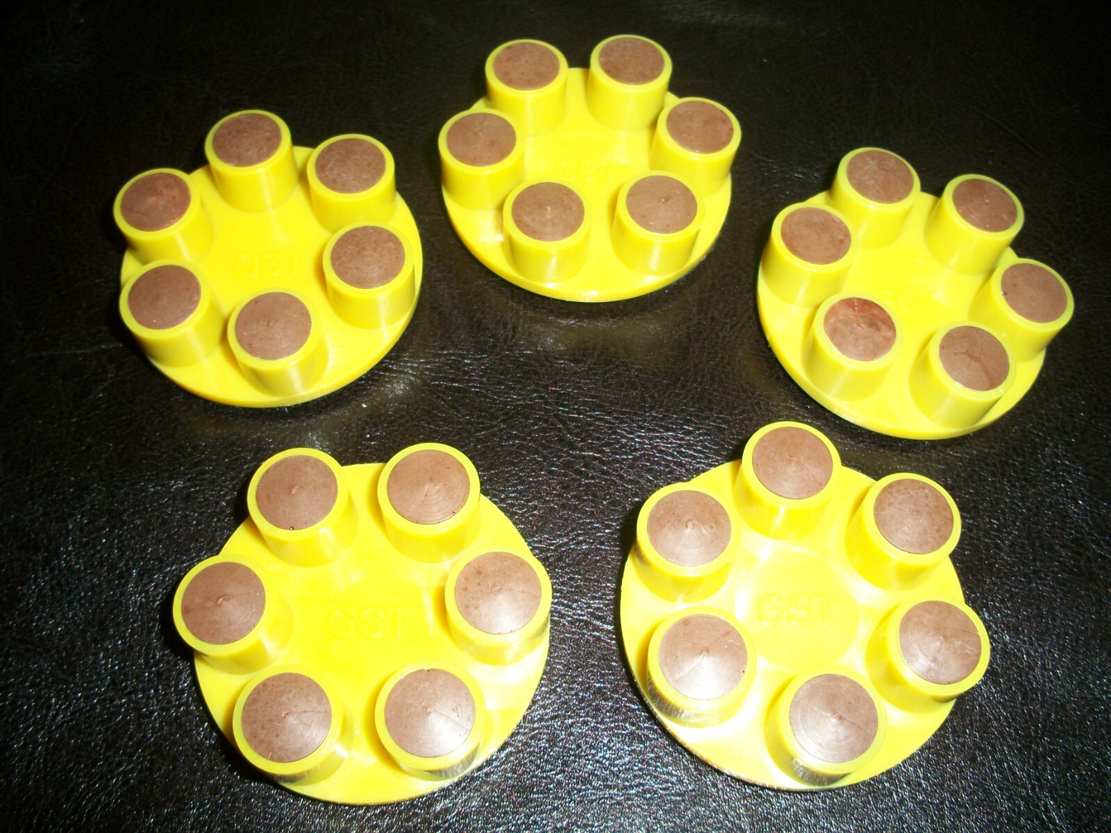 Lot of (5) Norton Abrasive 6 Dot Resin Bonded Diamond Polishing Abrasive Wheels