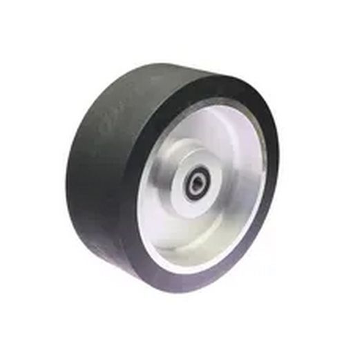 200*75*24mm Solid Rubber Contact Wheel with 8*3mm Keyslot Balanced Belt Grinder