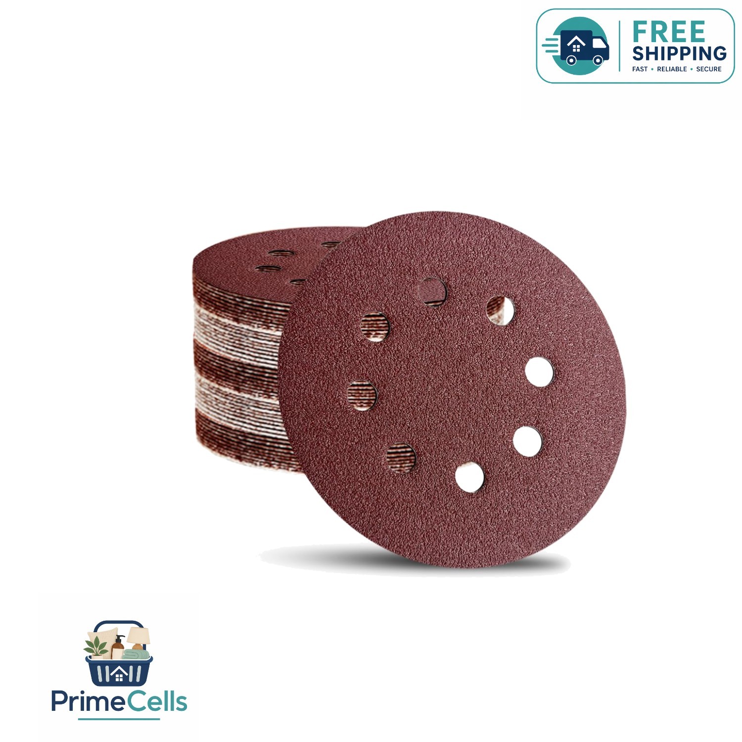 Professional Quality 5-Inch 8-Hole Sanding Discs – Aluminum Oxide Variety Pack
