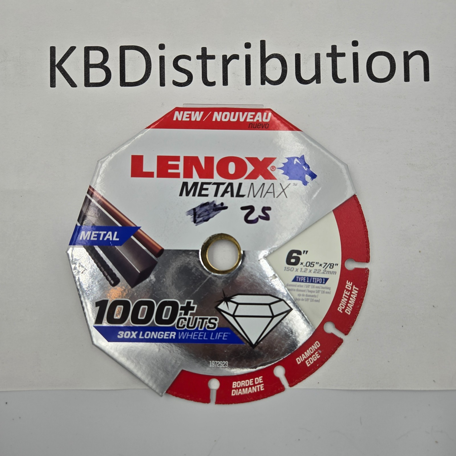 Lenox 1972923 MetalMax 6x.05×7/8″ Diamond Edge Cutoff Wheels – 10100RPM Max