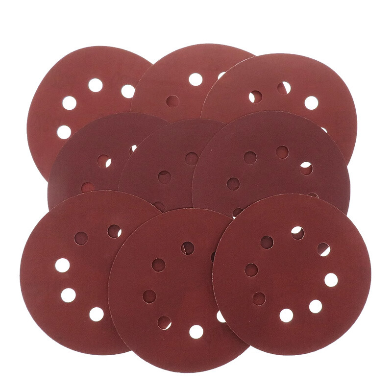 5 Inch 125mm 8 Hole Self Adhesive Sanding Discs for Orbital Sander 180-320 Grit