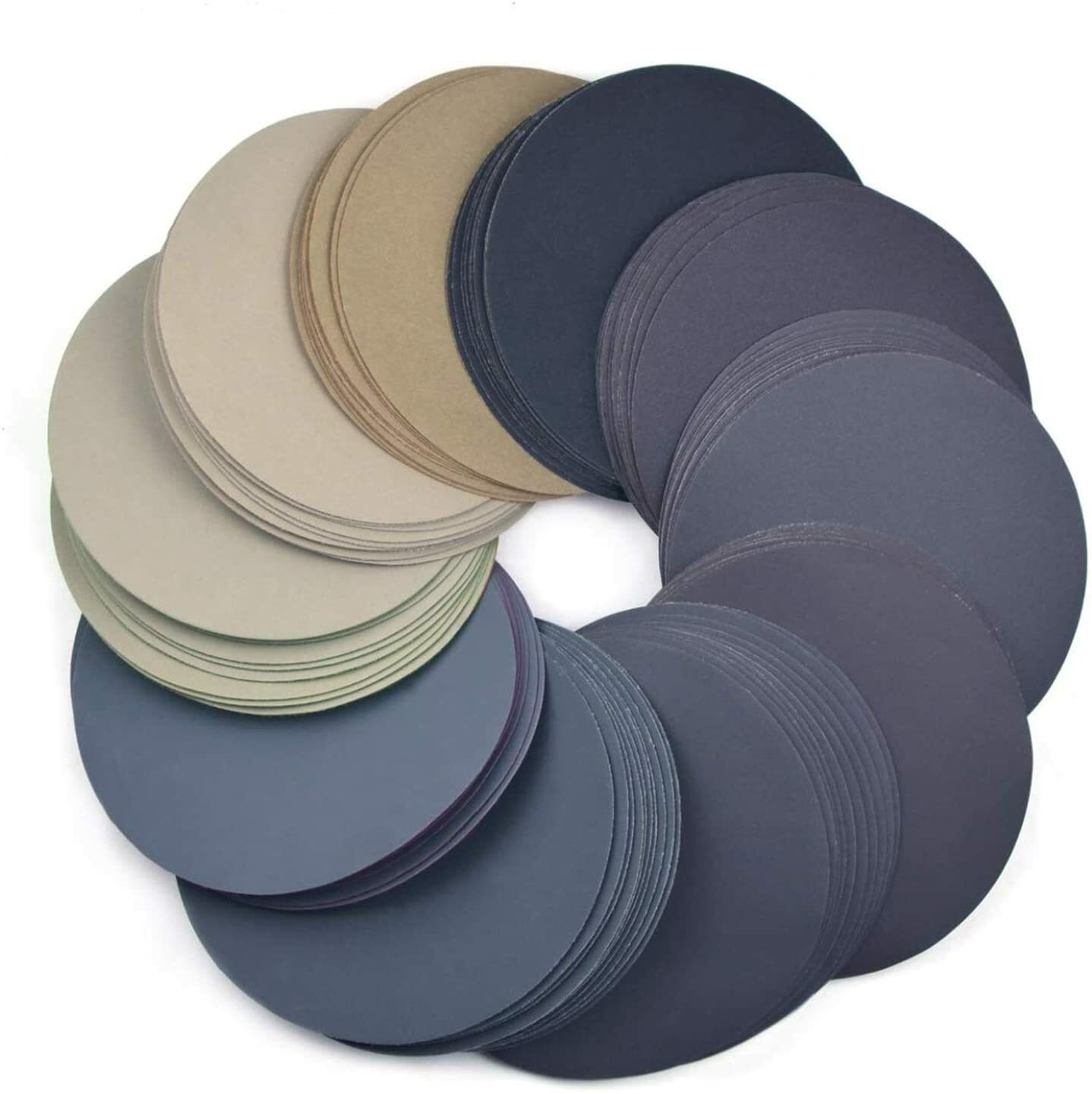 20/40x 6″ Sanding Disc 600-10000 Grit Hook Loop DA Sander Orbital Sandpaper Pads