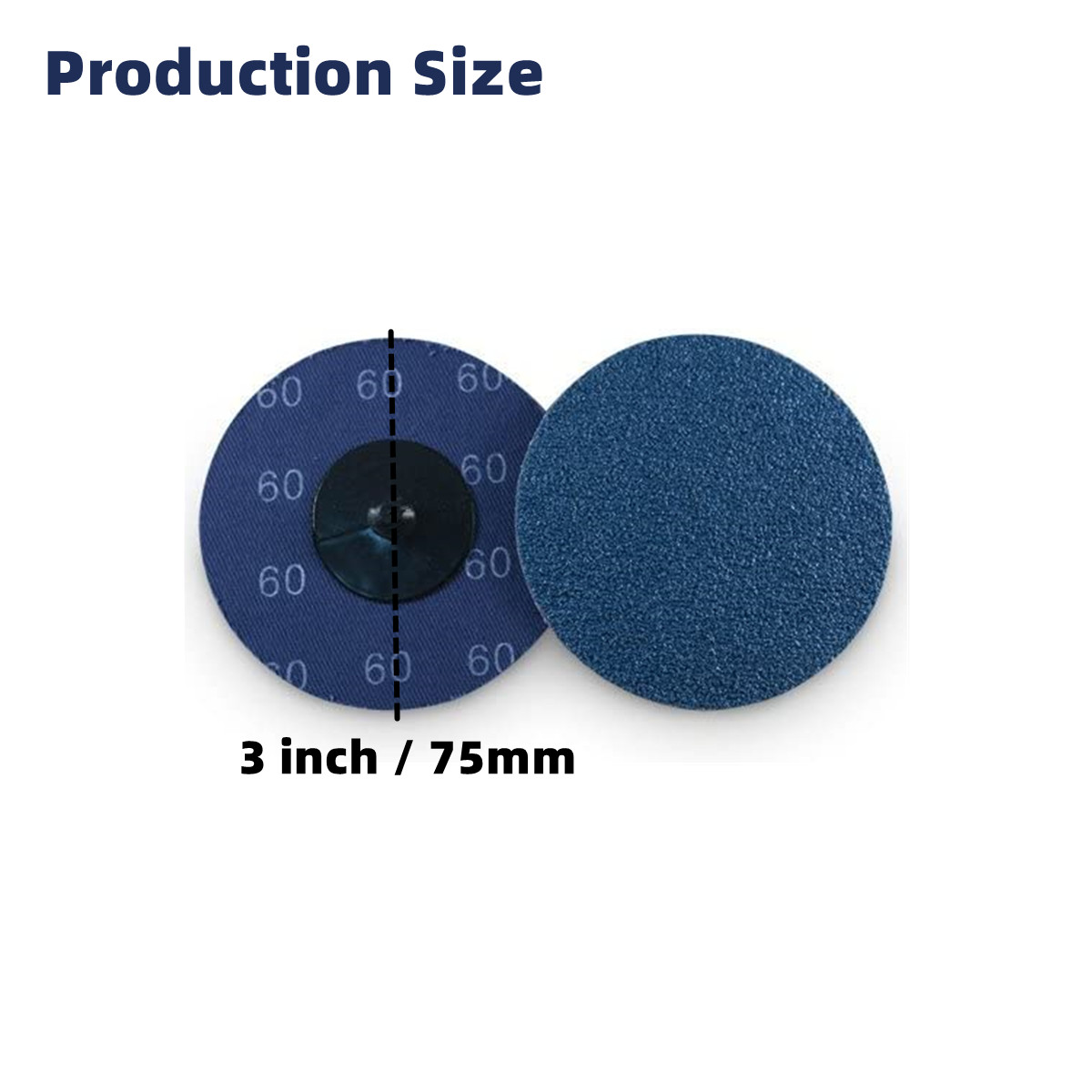 25Pcs 3 inch Quick Change Disc Zirconia Roll Lock Sanding Disc 24 36 60 80 Grit
