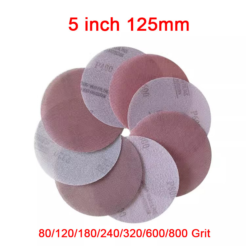 5 Inch 125mm Mesh Sanding Discs 80-1000 Grit Abrasive Sandpaper Pads Hook & Loop