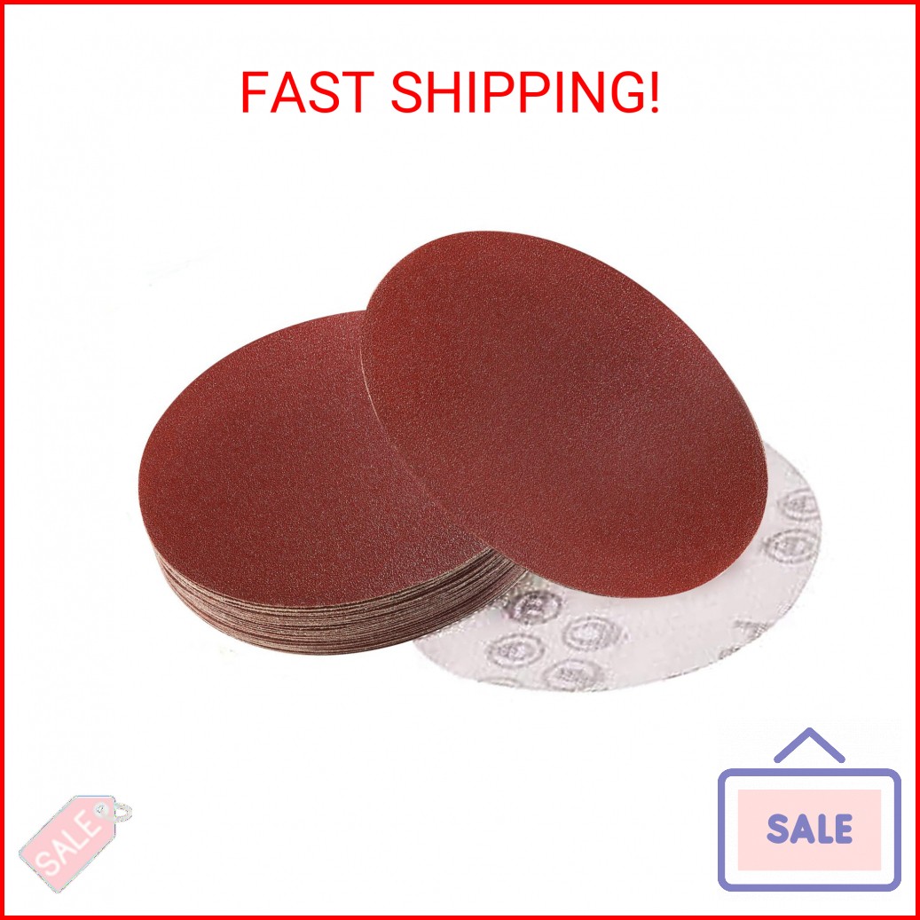 Utoolmart PSA Sanding Discs, 8-inch Self Stick Adhesive Back Sandpaper, 120 Grit