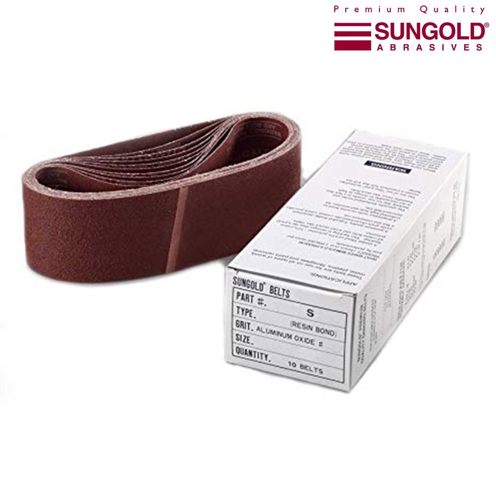 Sanding Belts 3 in. x 21 in. 150 Grit Cloth Aluminum Oxide X-Weight (10 Belts)