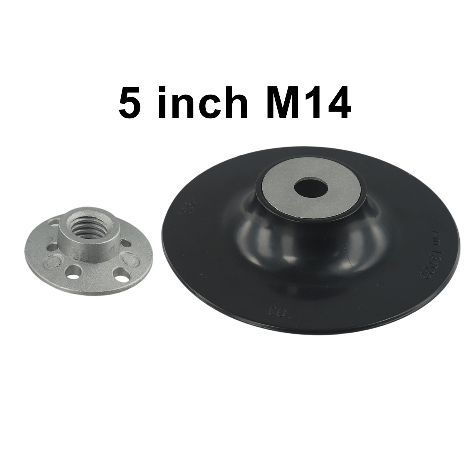 5 125mm Resin-Fiber Disc Backing Pad for m14 Thread With Lock Nut For Angle