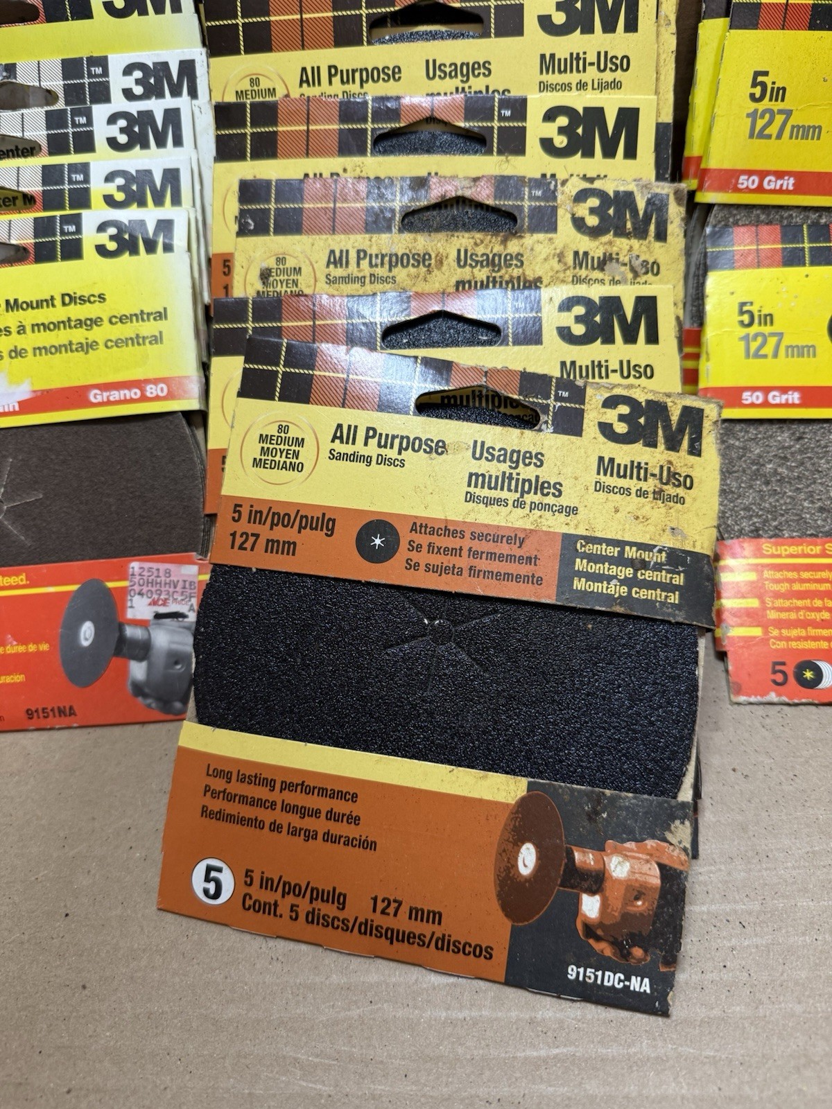 Ace Gator & 3M 4-1/2” & 5” Sanding Disc Set 50/60/80/100 Grit 112 Pcs Total