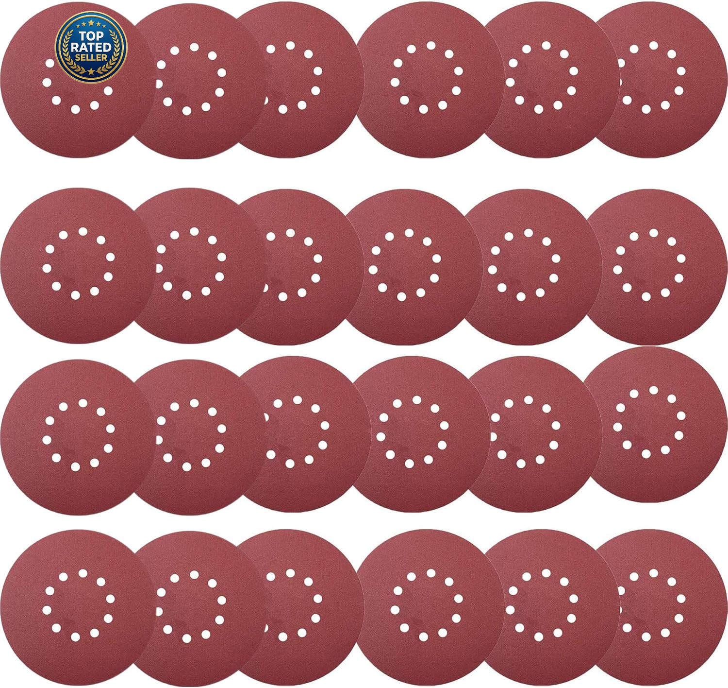 50 PCS 9-Inch 10-Hole Hook-And-Loop Sanding Discs for Drywall Sander -10 Pack Ea