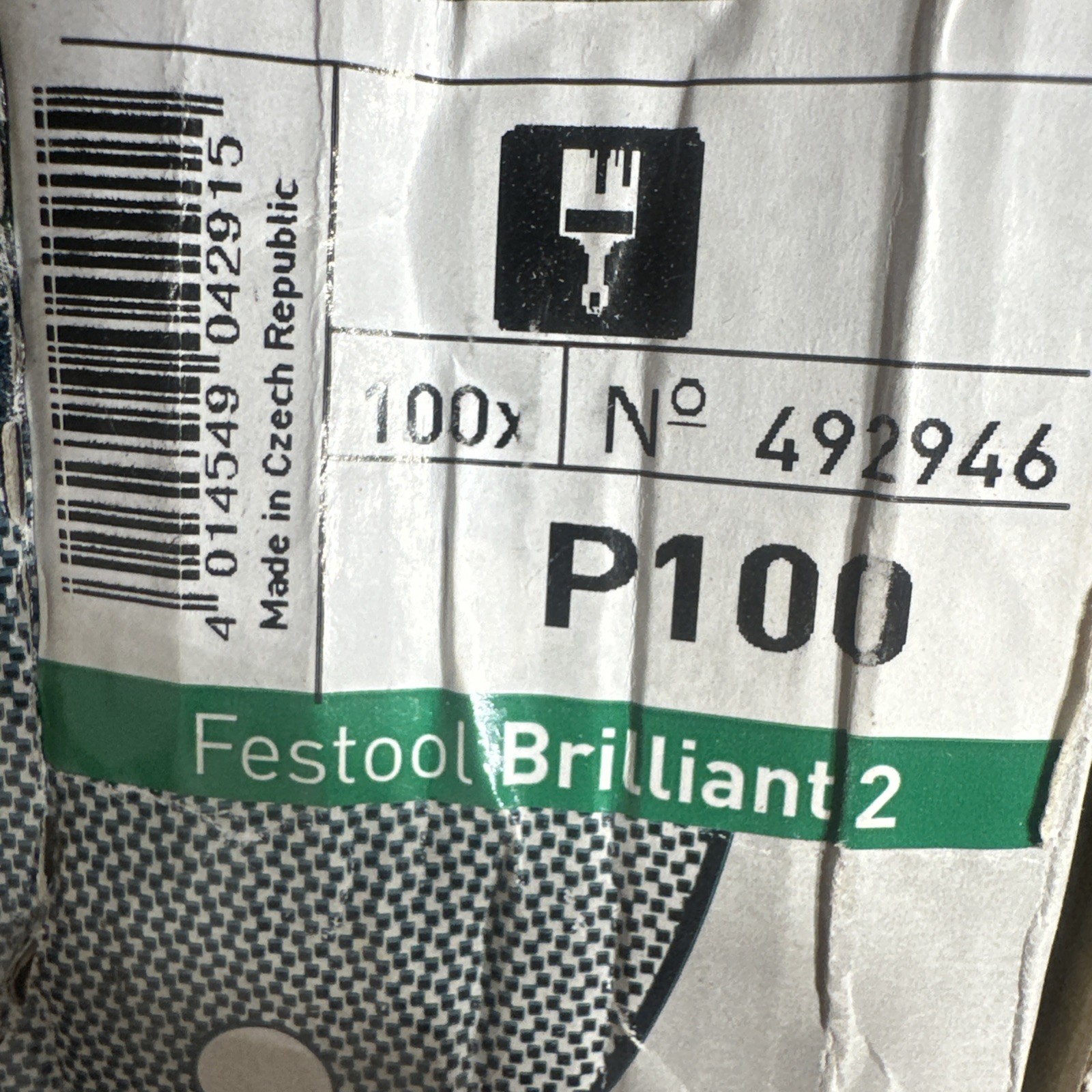 5” ( 125mm ) Festool Abrasive Brilliant 2 P100 Quantity: 32 Pc. New