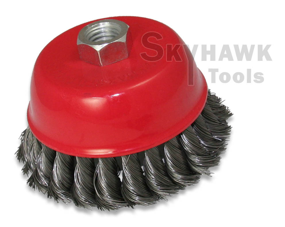 New 4” x 5/8″ Knot-Type Fine Wire Cup Heavy Duty Brush Fits 4-1/2″ Angle Grinder