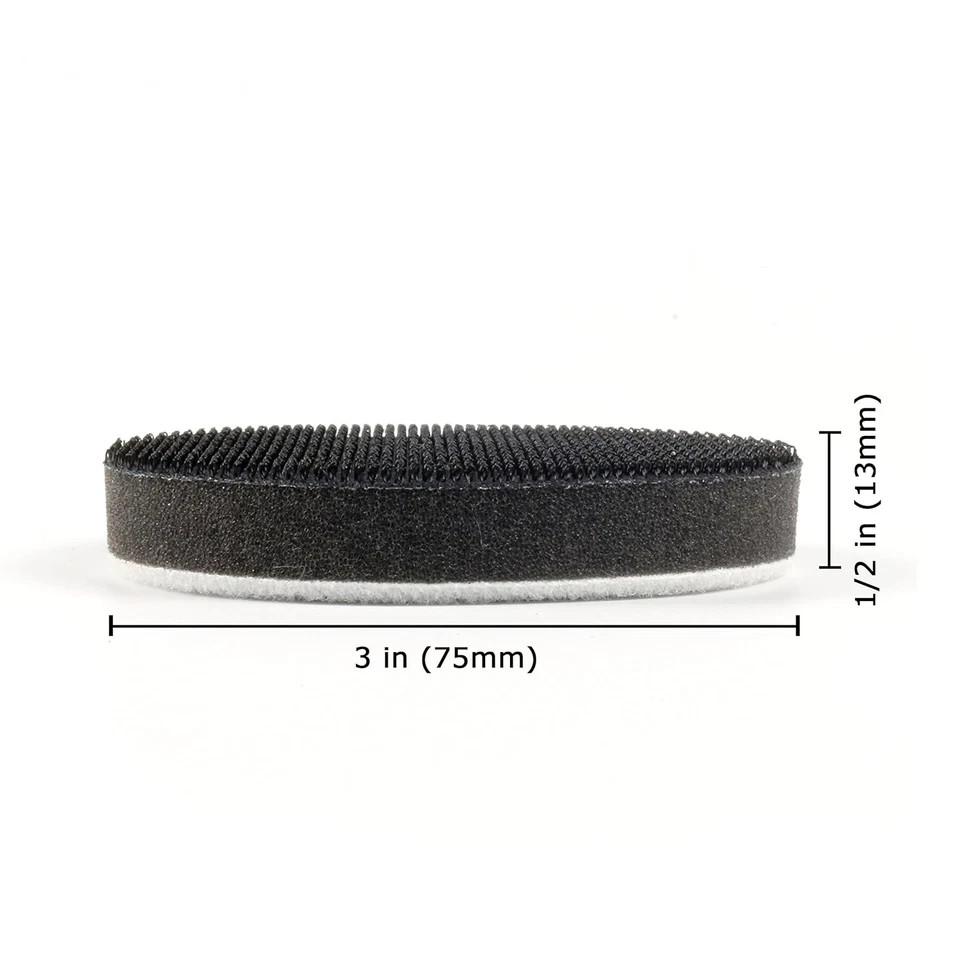 POLIWELL 5 Pack 3 Inch (75Mm) Foam Interface Pad, Hook and Loop Soft Foam Buffin