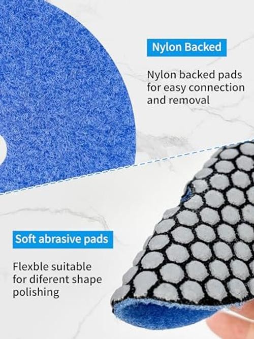 Grit 50 4 Inch Dry Diamond Polishing Sanding Grinding Pads for Grit 50 7pcs