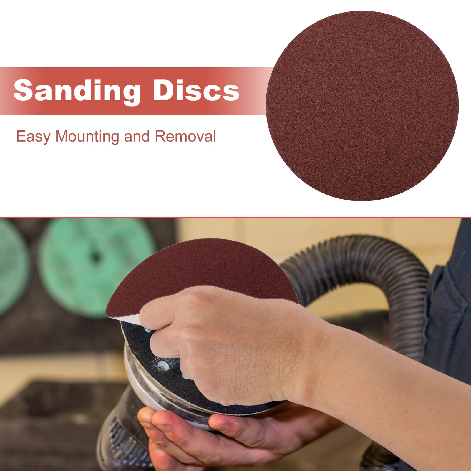 8 Inch Sanding Discs Round Hook and Loop Sandpaper 80 Grits – 15 PCS