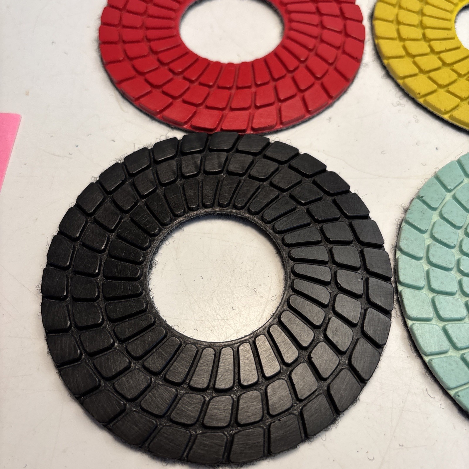 Abrasive Technology Diamond Polishing Pad Set 7 Pc 4” Hook & Loop Unused