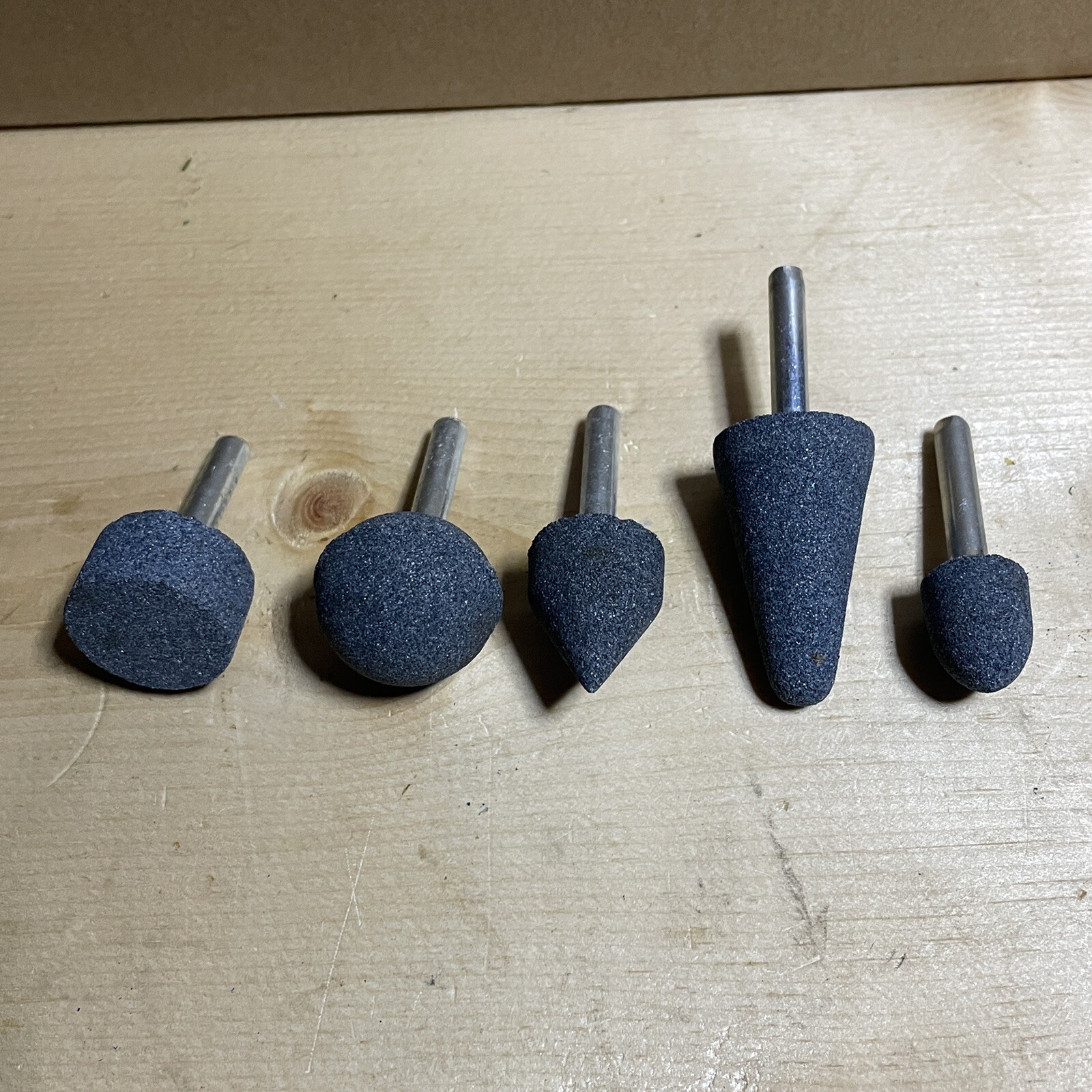 Lot of 5 ~ NEW Mounted Grinding Wheel Grinder Stone Various Sizes 1/4” Shank