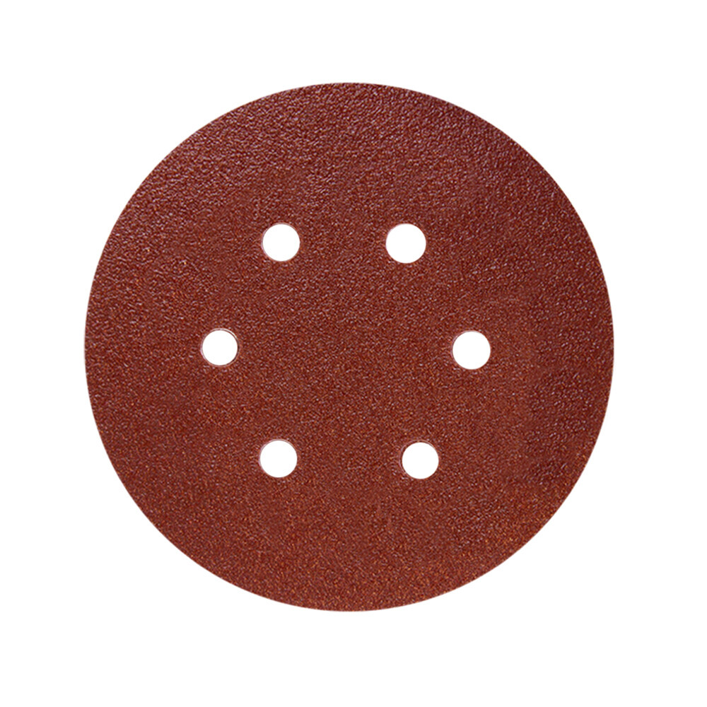 7 Inch 6 Hole Hook and Loop Sandpaper Sanding Discs 60-240 Grit Pack of 25