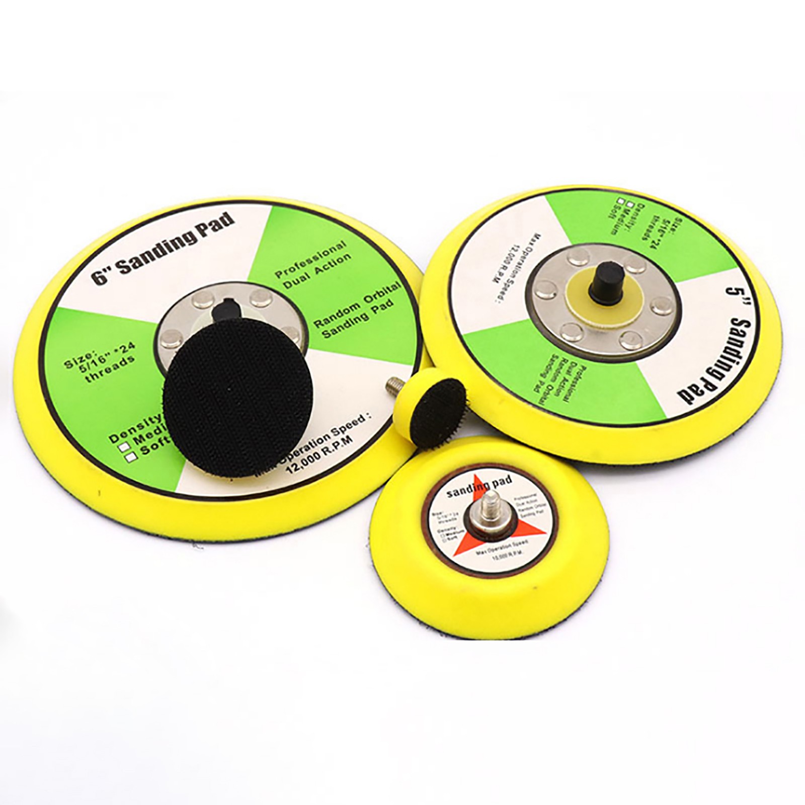 1” – 5 ” Hook Loop Backing Pad With M5 M6 M8 Thread For Sanding Discs Air Sander