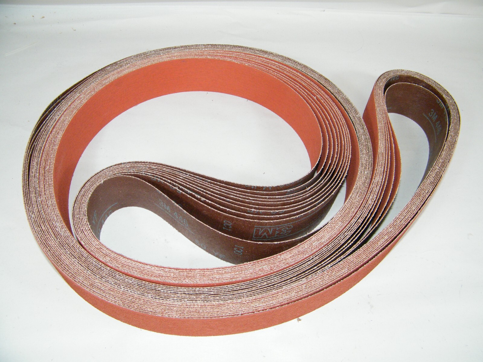 (10) 3M 446 50 YF SANDING BELTS RESIN BOND CLOTH 2 1/4″ X 130″