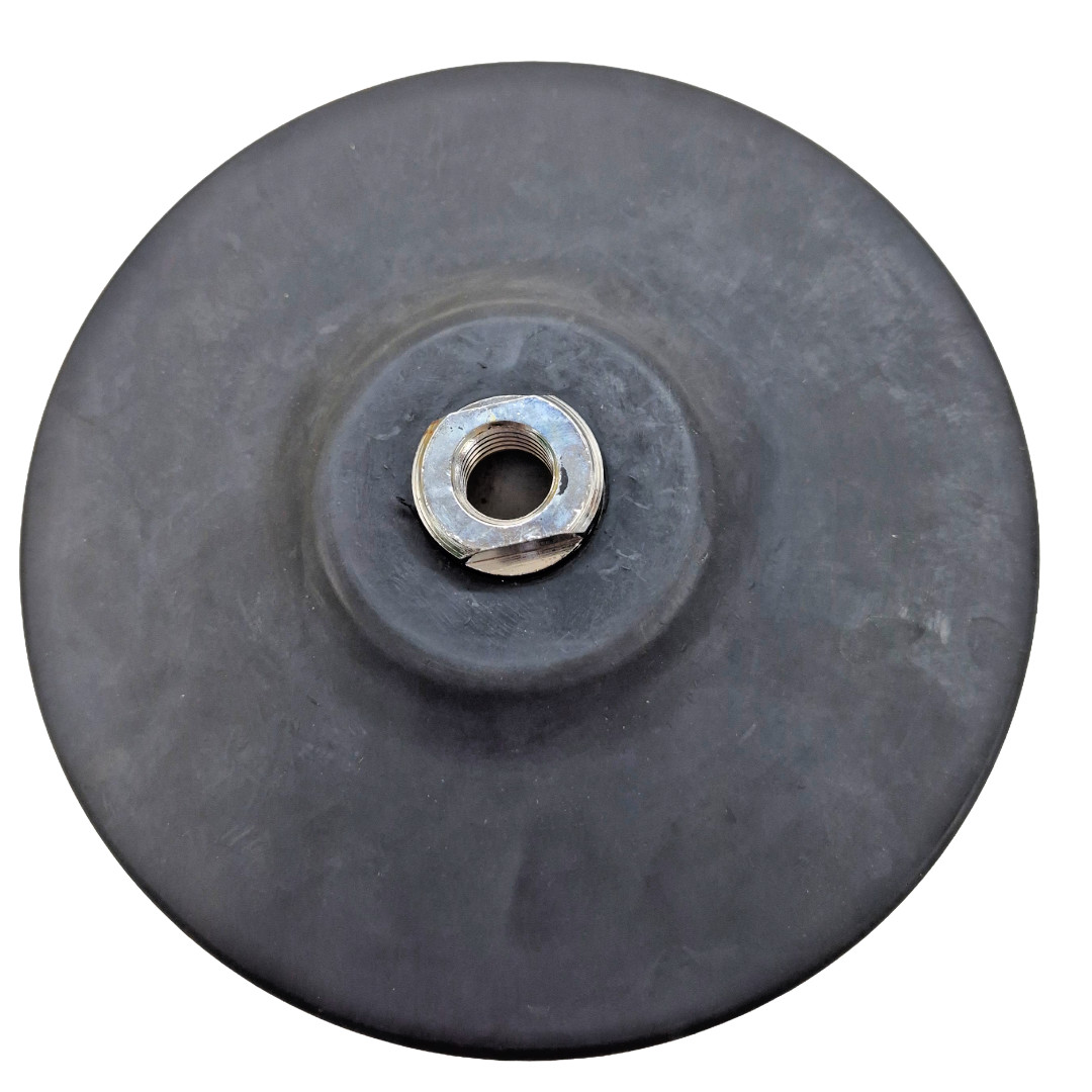 RUBBER BACKING PAD 7″ OAD 1/2″ (20MM) THREAD 8,600-RPM