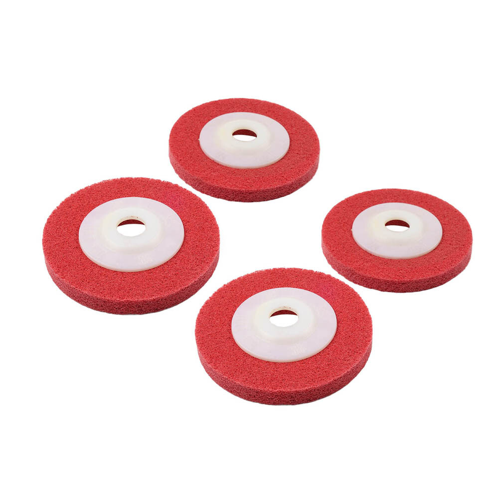 2-10Pcs 4” Nylon Fiber Polishing Wheel Abrasive Buffing Disc For Angle Grinder