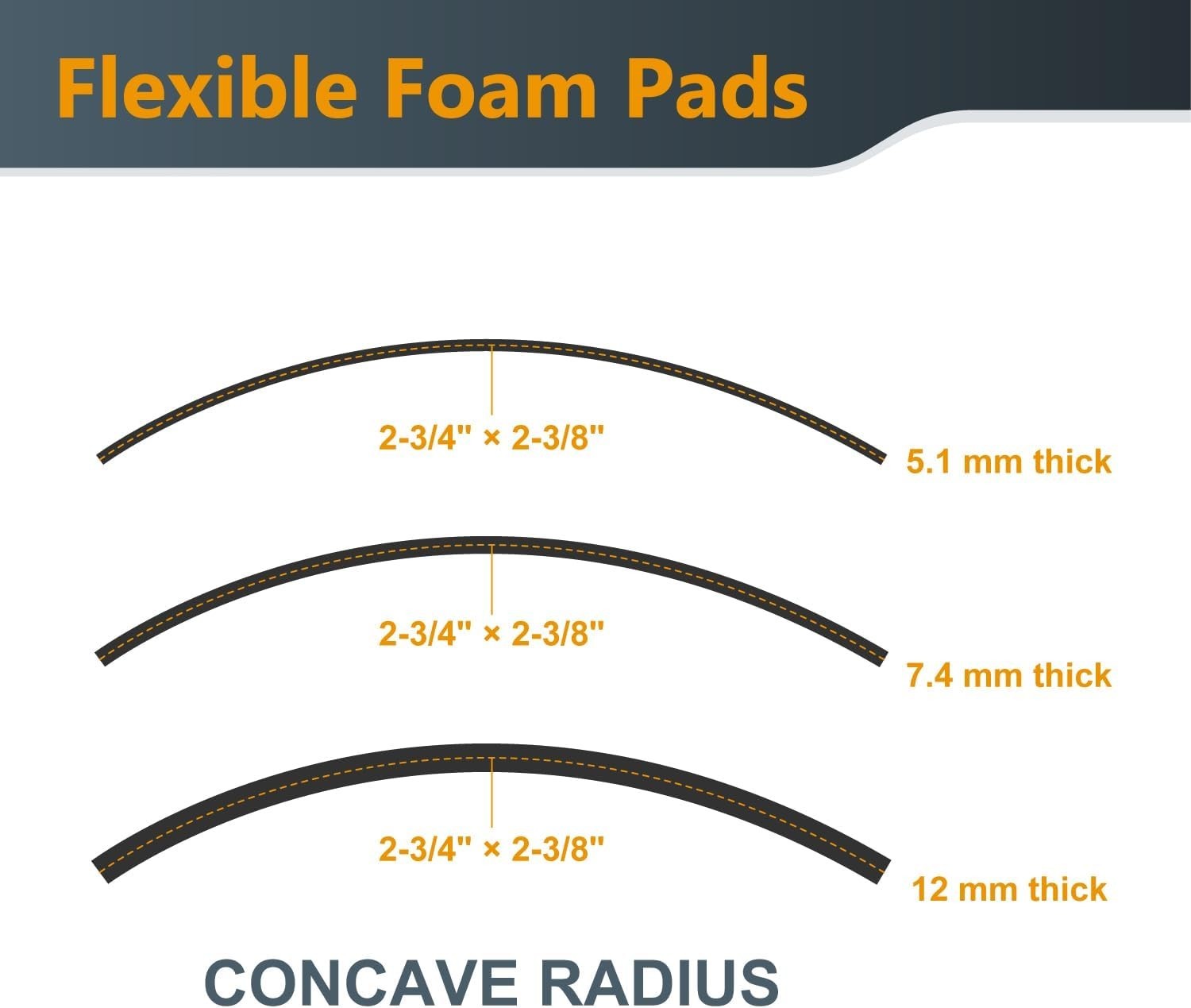 Flexible Contour Sanding Grip & Foam Pad Set for Curves, Wood, Metal, Plastic