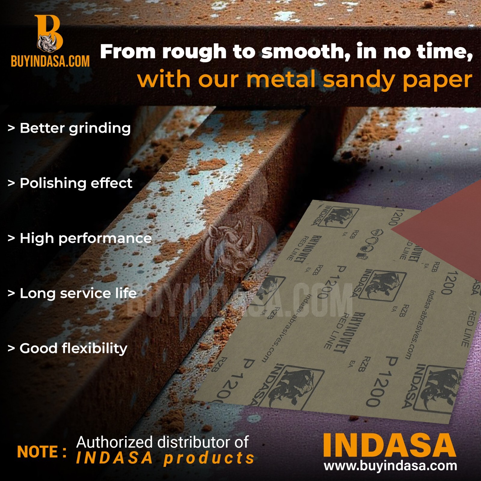 Indasa 50 PCS Full Sheets 9″x11″ Wet & Dry Sanding Sheets, 60 – 2500 Range