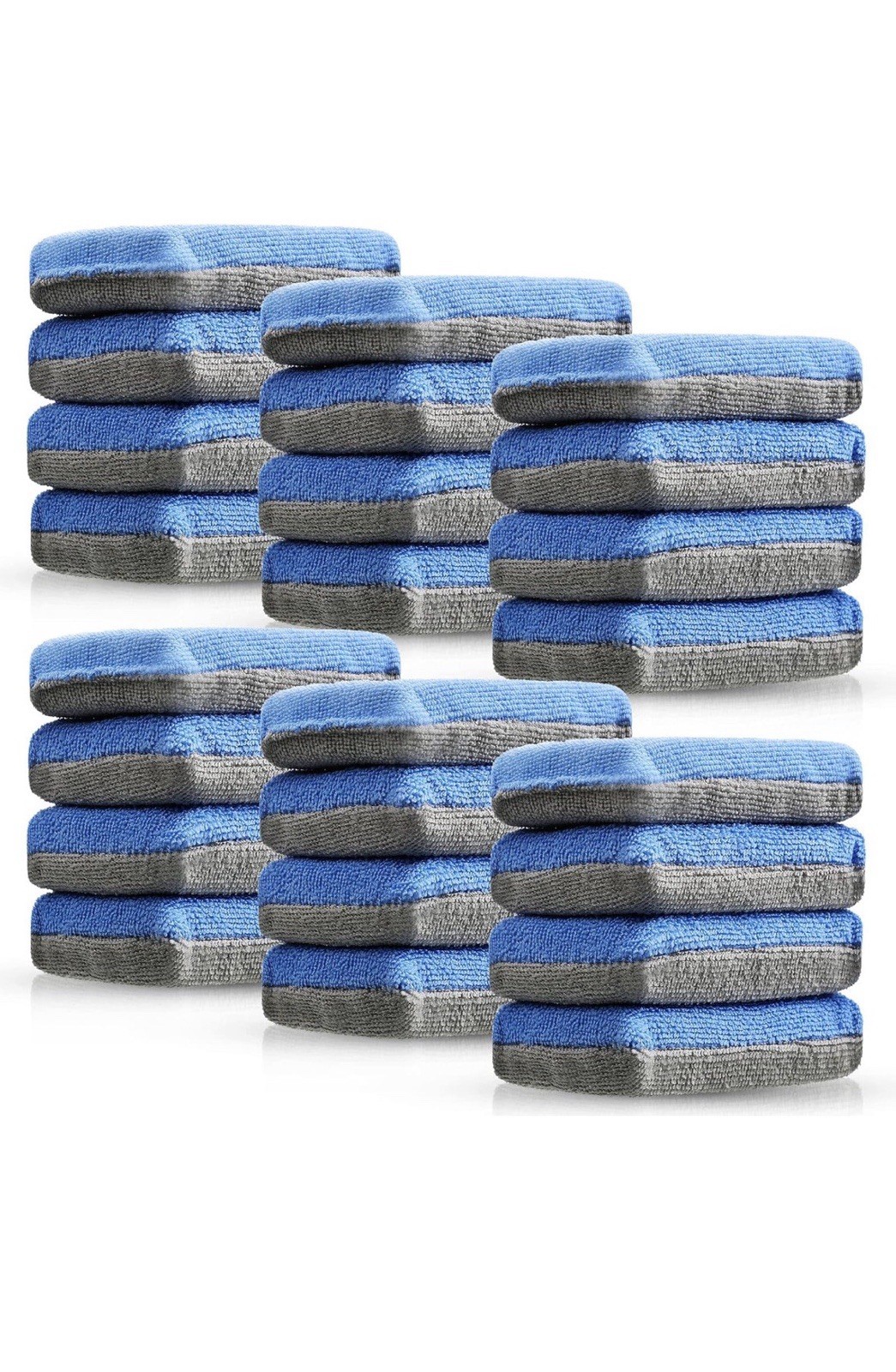 Mudder 24 Pcs 3.5 x 1.5 x 1.5 Inch Car Wax Applicator Pad Rectangular, Sponge,
