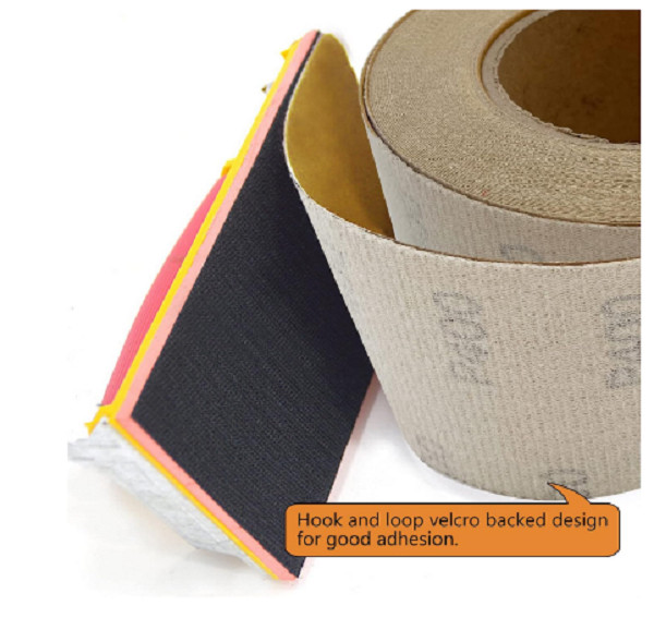 1PCS 2-3/4″ x 20yd Hook and Loop Sandpaper Roll 60 Grit Aluminium Oxide For Wood