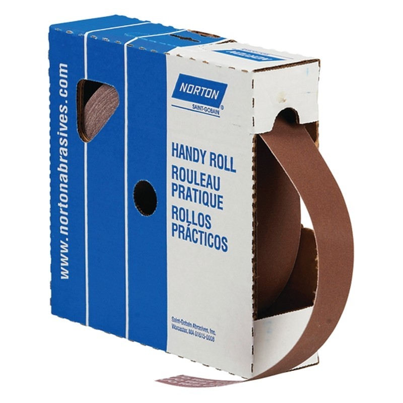 Norton Metalite 26286 Utility Cloth Roll, 50 yd L, 1-1/2 in W, 120 Grit, Aluminu