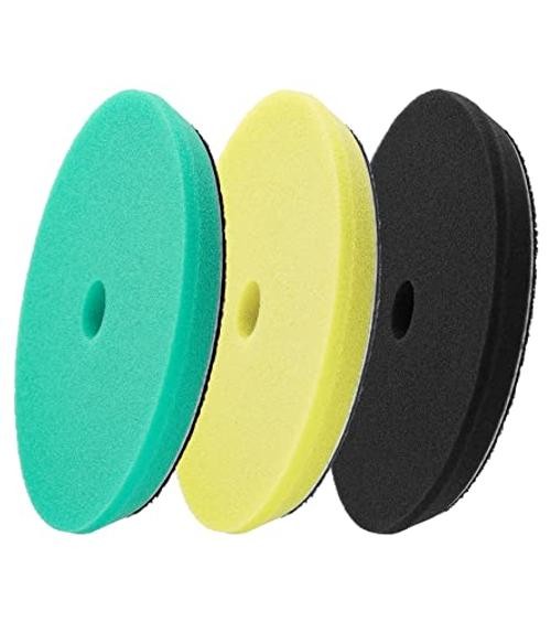 3pcs 5 inch Polishing Pads, 5” Track Buffer Pads Hook and Loop Buffing 5inch