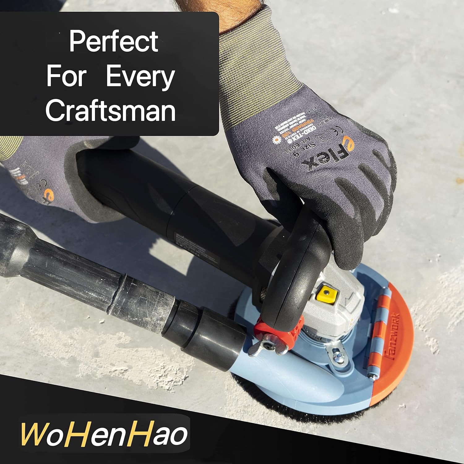 Superior Dust Control: 4.5-5 Inch Grinder Shroud with Diamond Grinding Cup Wheel