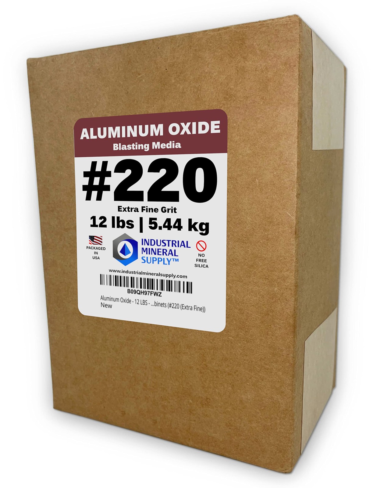 Aluminum Oxide – 12 LBS – Sand Blasting Abrasive #220 (Extra Fine), Brown