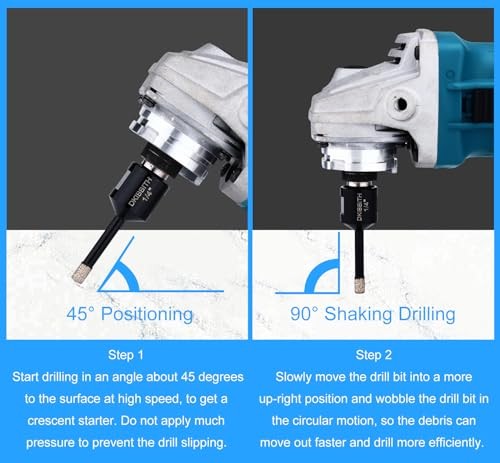 1/4 Inch Dry Diamond Core Drill Bits Set 2 pcs for Ceramic (6 mm) 1/4″ x2pc