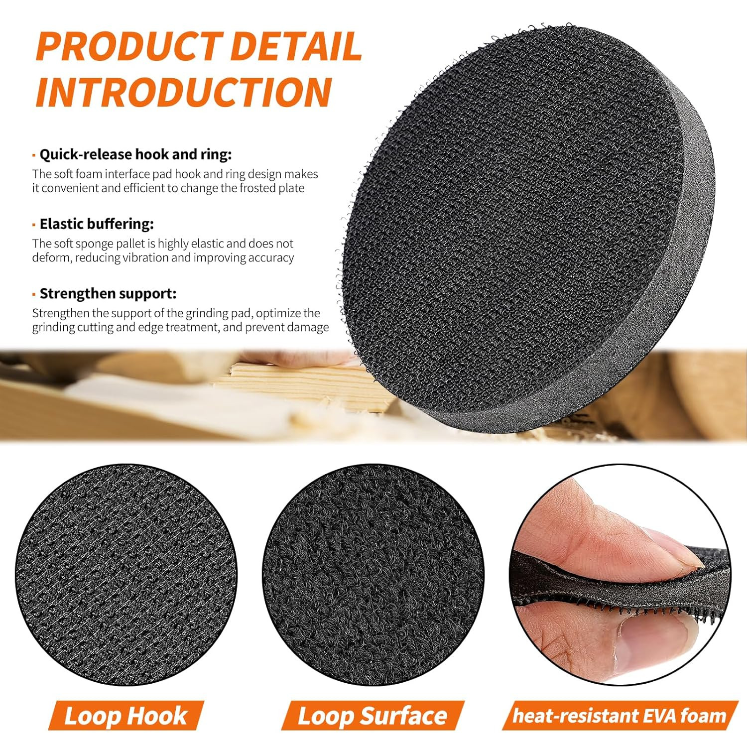 3 Inch (75Mm)Soft Foam Interface Sponge Pad 10 Pack 3″ Hook and Loop Replacement